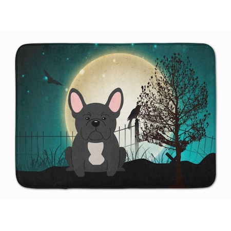 Carolines Treasures Halloween Scary French Bulldog Black Machine Washable Memory Foam Mat BB2204RUG